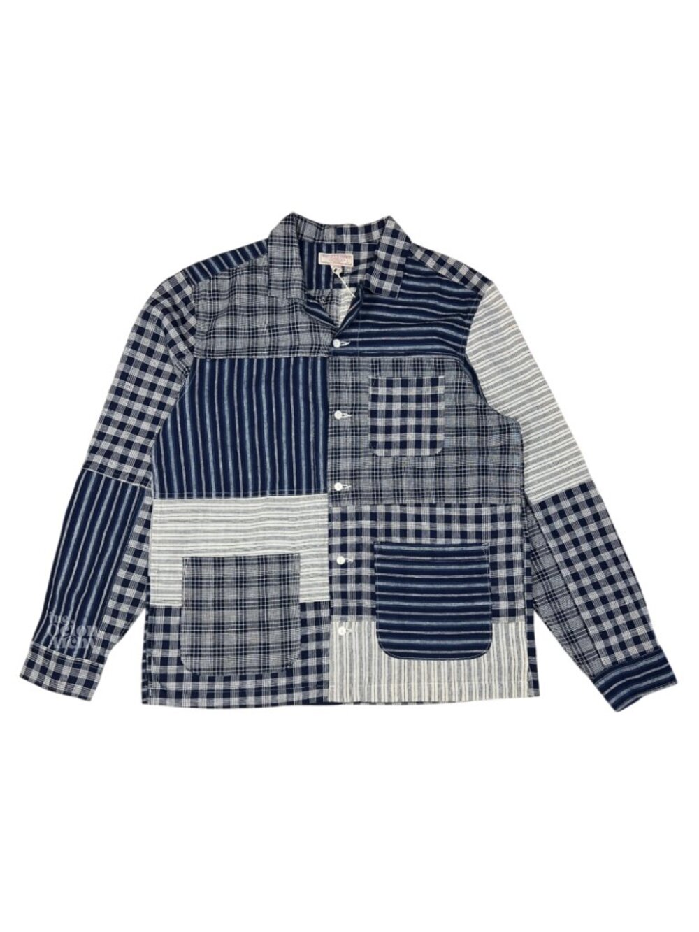 Size L - Wallace & Barnes Camp Collar Shirt 'Indigo' BF787 Brand New